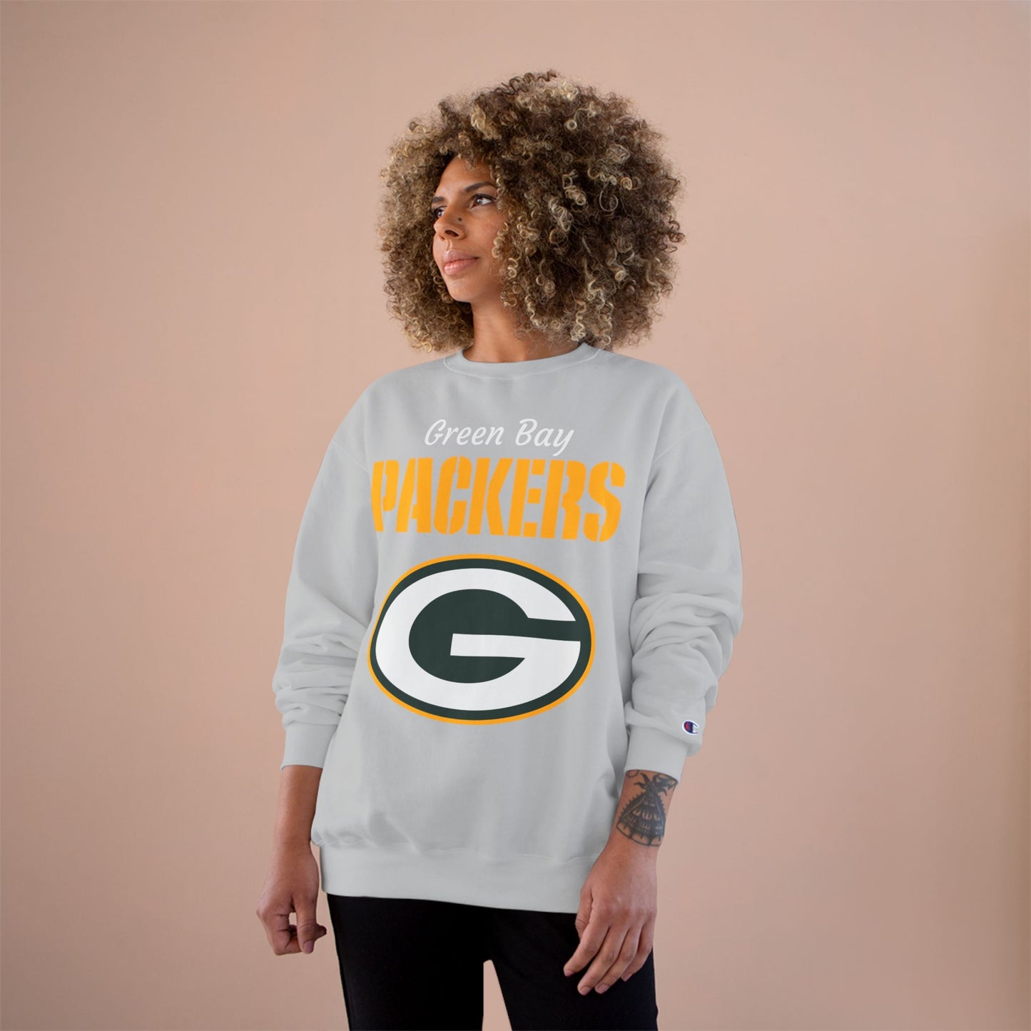 PACKERS Champion Crewneck Sweatshirt (Light Grey)