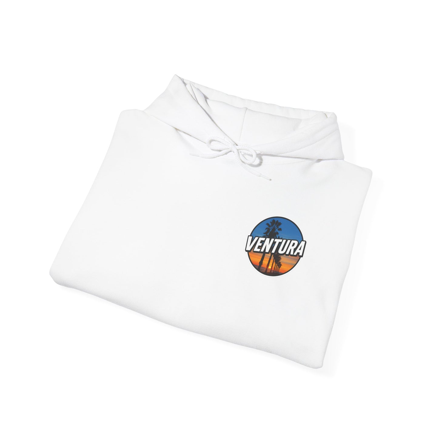 Ventura Surfer's Point Sunset Hoodie — White Ventura Sweatshirt