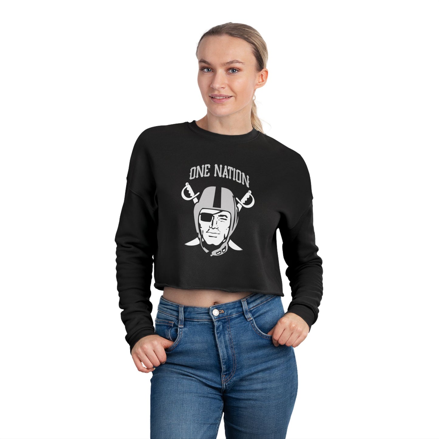 One Nation Women's Football Fan Cropped Sweatshirt