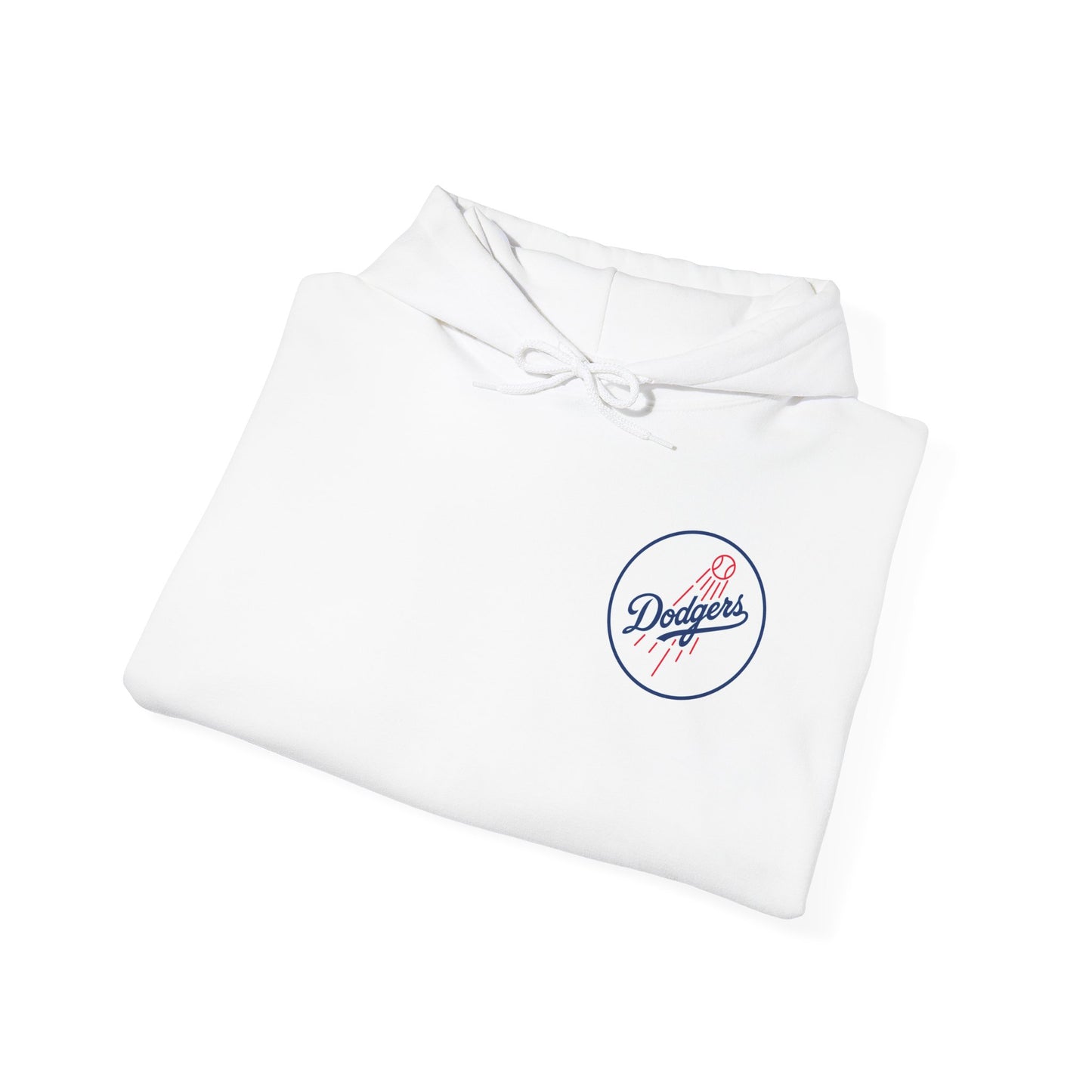 Dodgers White Hoodie — Unisex Dodgers Logo Sweatshirt
