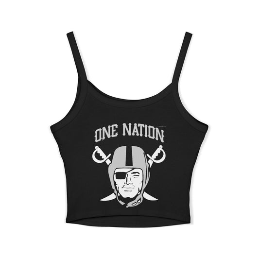 Vintage Football Helmet Tank Top — "Raiders" Retro Sports Crop (2)