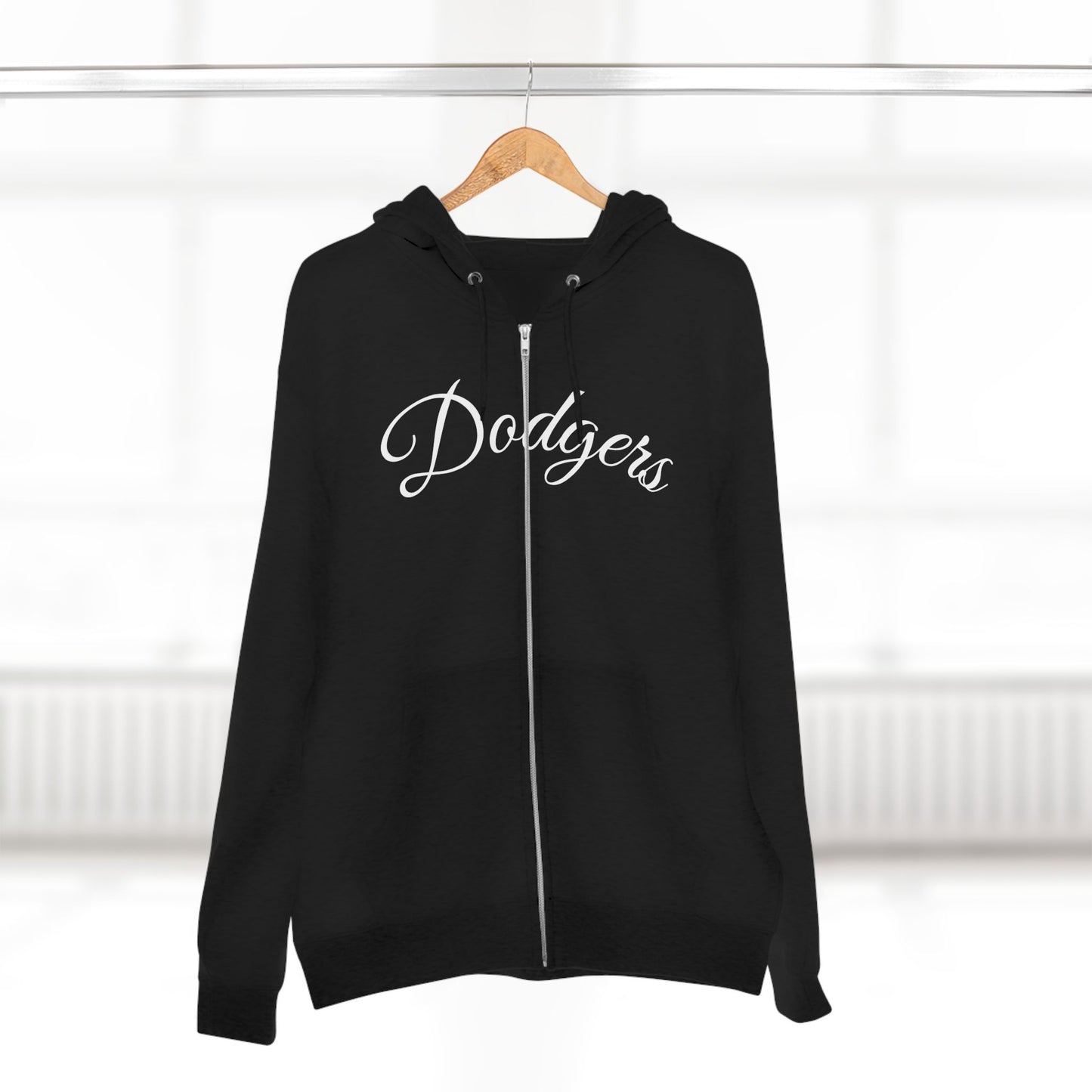 Dodgers Ohtani "Not Like Us" Logo Zip Hoodie — Black Baseball Fan Hoodie