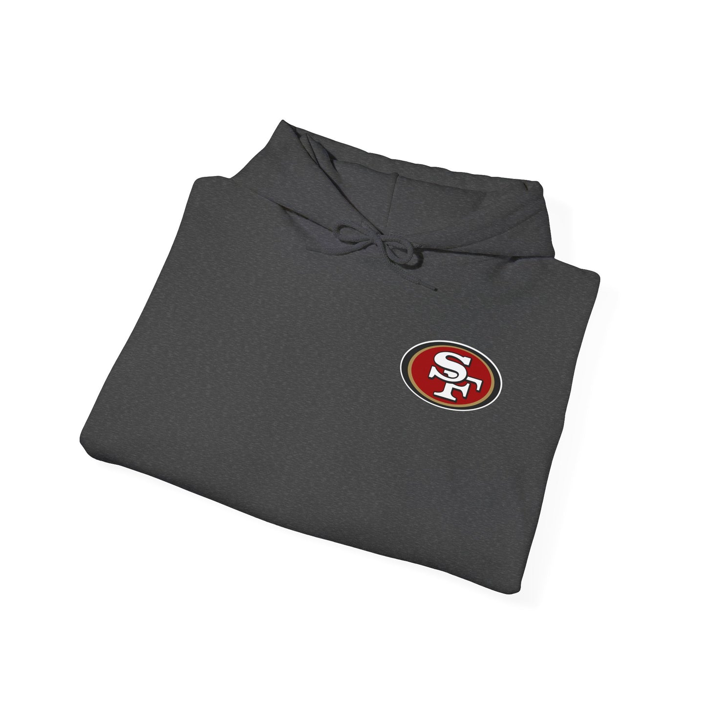 San Francisco 49ers Logo Hoodie — Team Sweatshirt for Fans (Dark Heather)