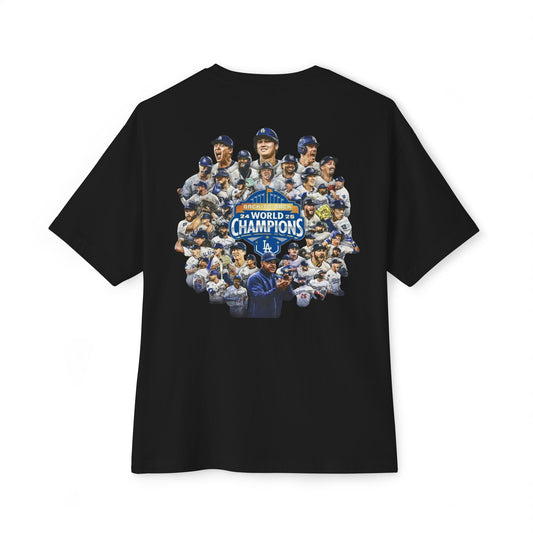 2024-2025 Los Angeles Dodgers Back-to-Back World Series Champions Medium Weight Baseball Tee