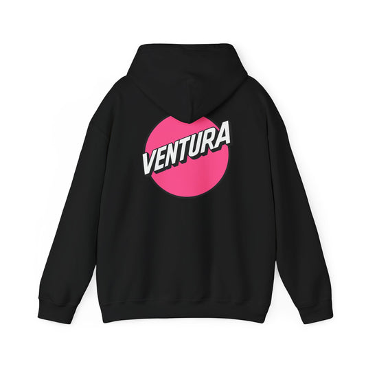 Ventura Black Hoodie — Pink Logo Ventura Sweatshirt