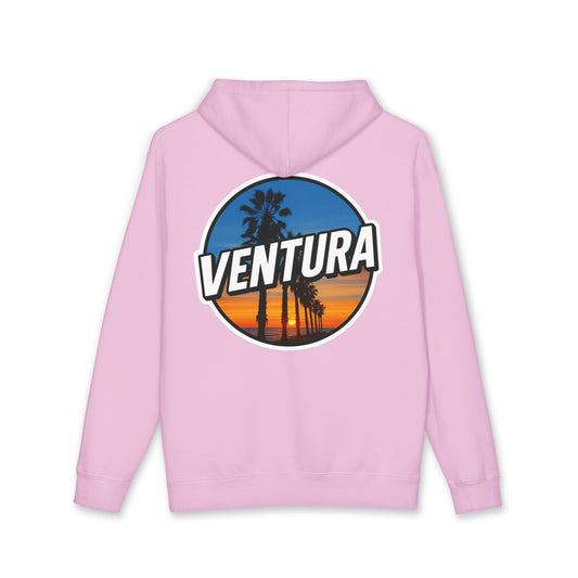 Surfer's Point Ventura Sunset Heavyweight Fleece Hoodie — Pink