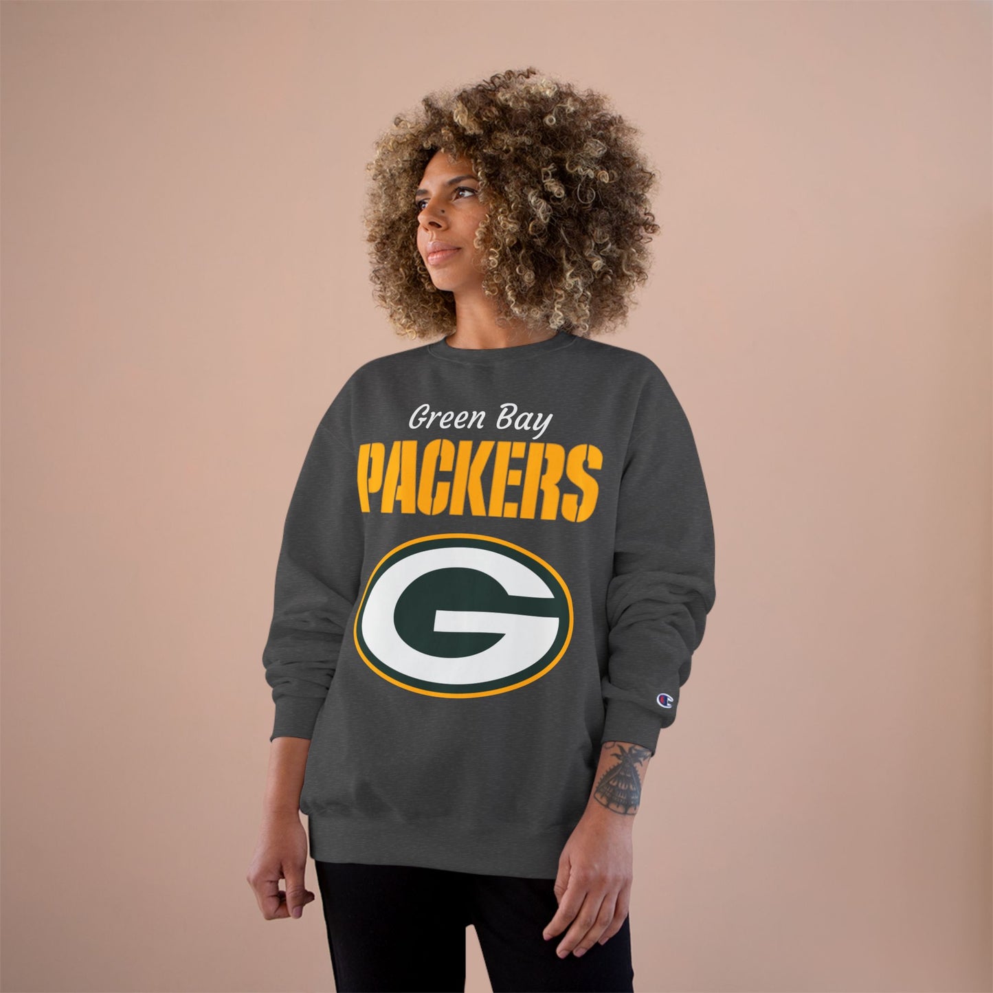 PACKERS Champion Crewneck Sweatshirt (Charcoal Grey)