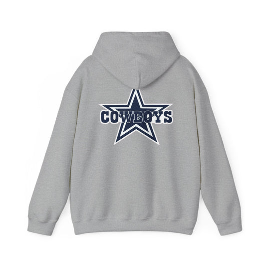 Dallas Cowboys Hoodie — Team Logo Fan Sweatshirt (Sports Grey)