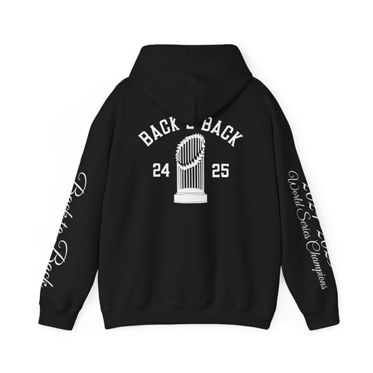 Dodgers Back 2 Back World Series Champion Trophy Hoodie (Black)