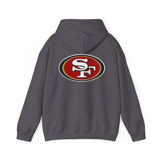San Francisco 49ers Logo Hoodie — Team Sweatshirt for Fans (Charcoal)