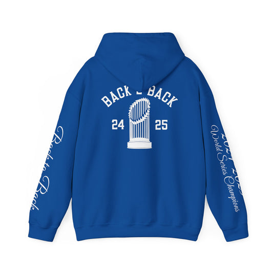 Dodgers Back 2 Back World Series Champion Hoodie (Blue)