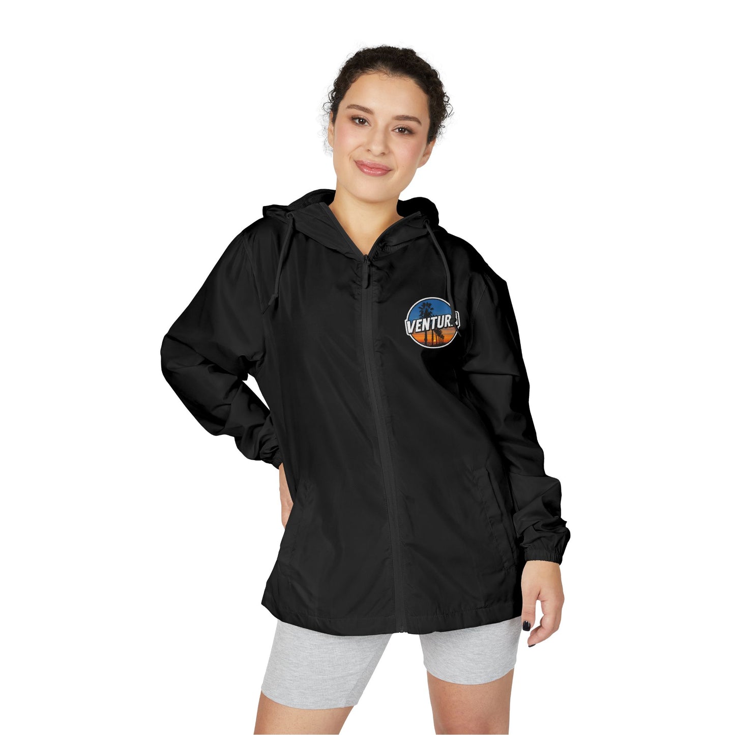 Ventura Surfer's Point Sunset Windbreaker Jacket (Black)