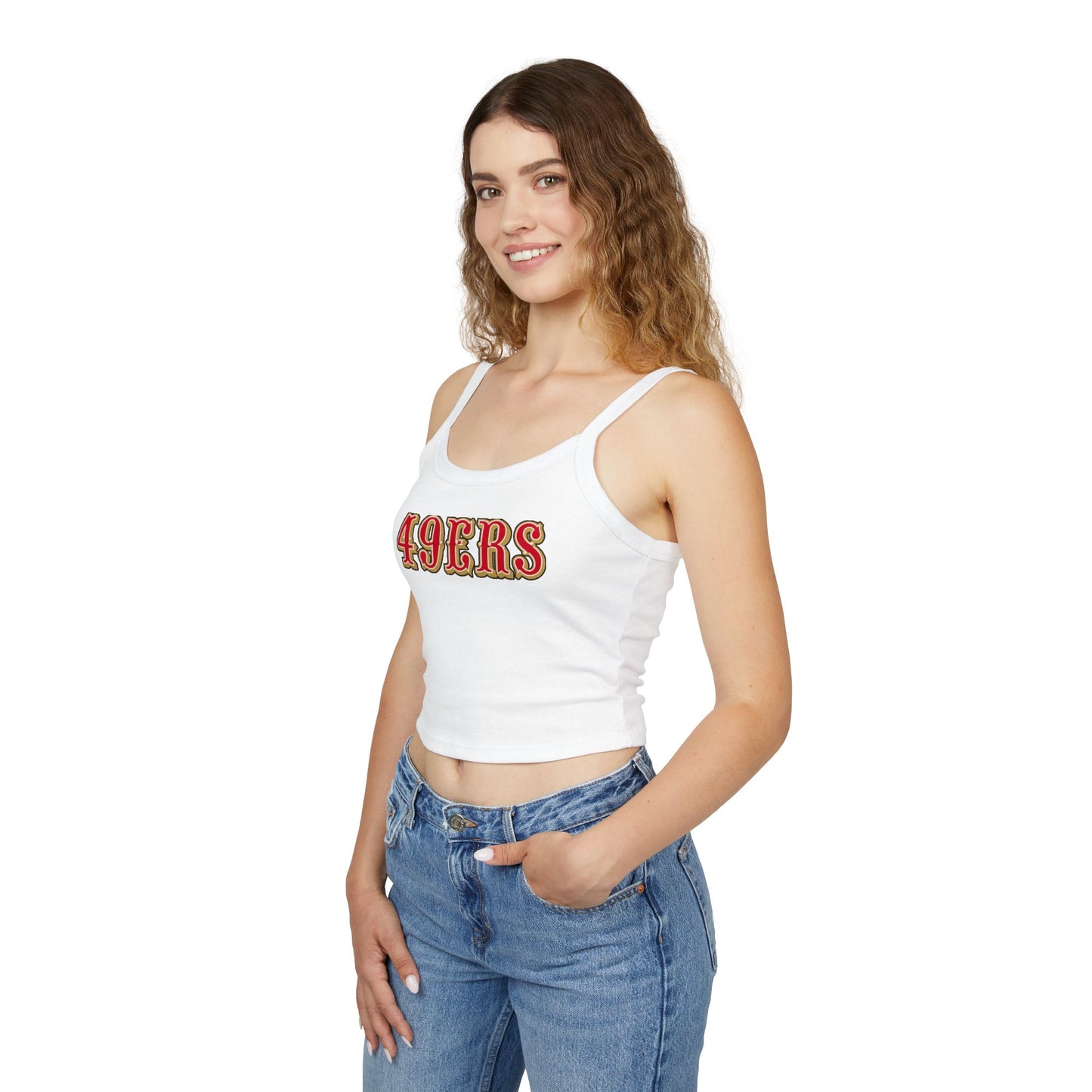 49ers Women's Spaghetti Tank (White)