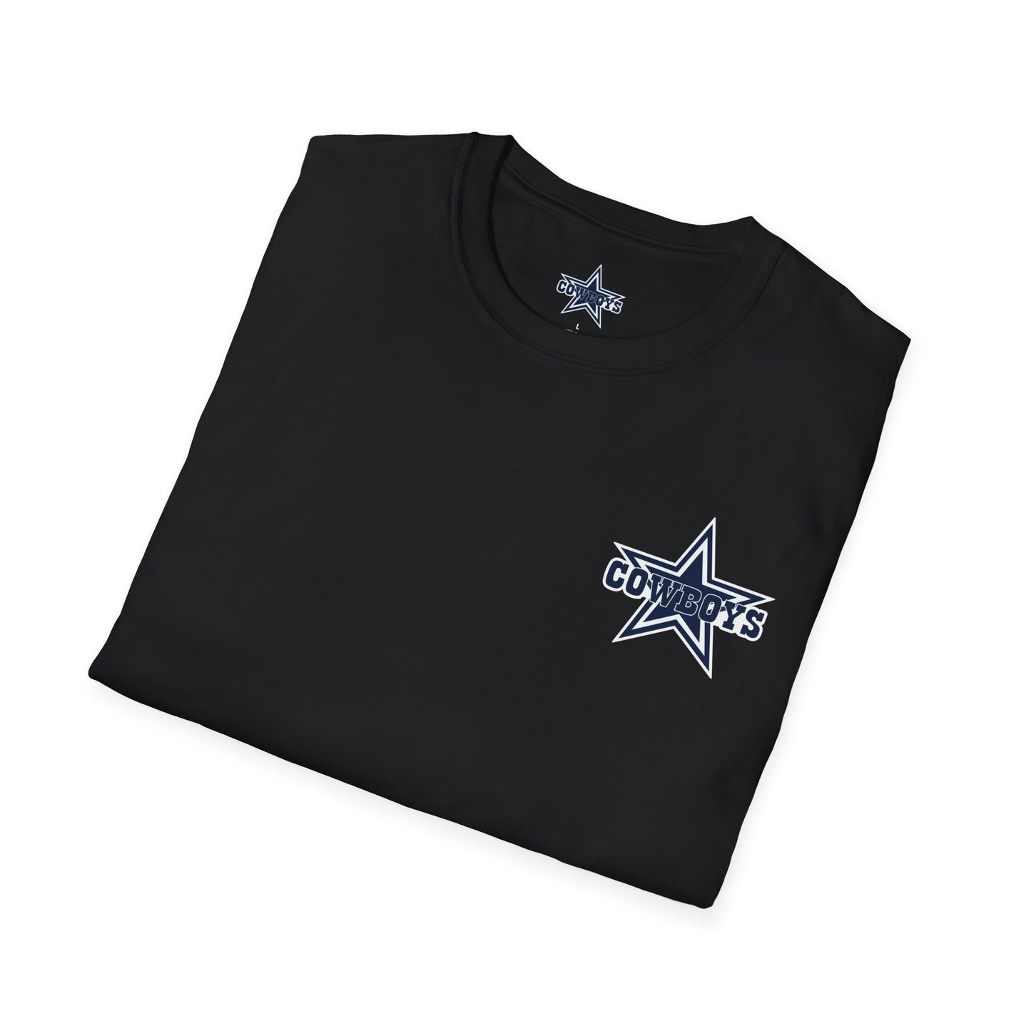 Dallas Cowboys Black T-Shirt — Official Team Logo Fan Tee