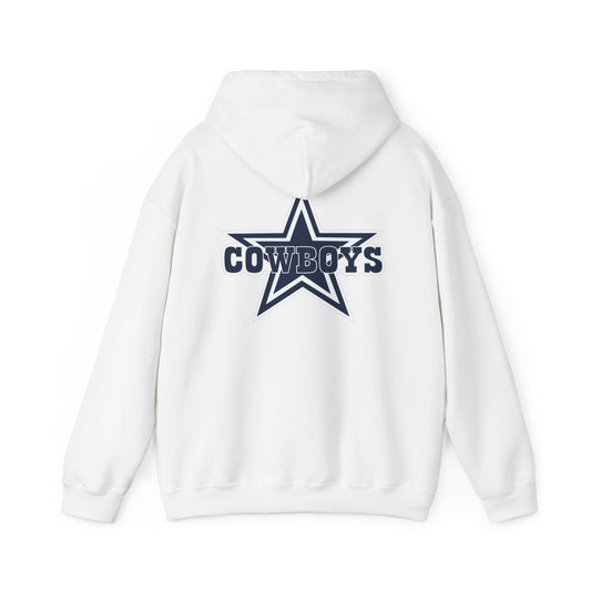 Dallas Cowboys Hoodie — Team Logo Fan Sweatshirt (White)