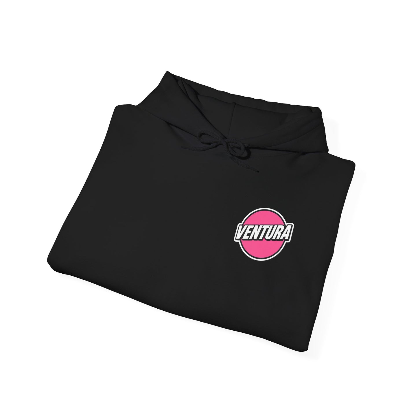 Ventura Black Hoodie — Pink Logo Ventura Sweatshirt Alt
