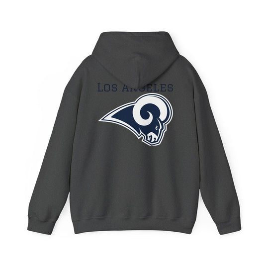 Los Angeles Rams Hoodie — Team Logo Fan Sweatshirt (Dark Heather)