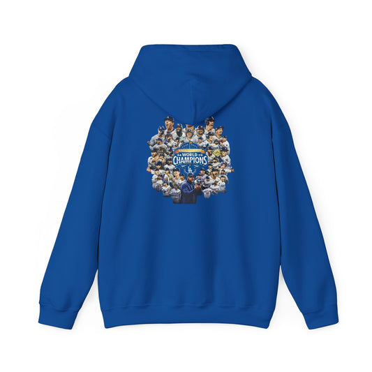 Dodgers Back-to-Back World Series Champions Hoodie — MLB Championship Sweatshirt (Blue)