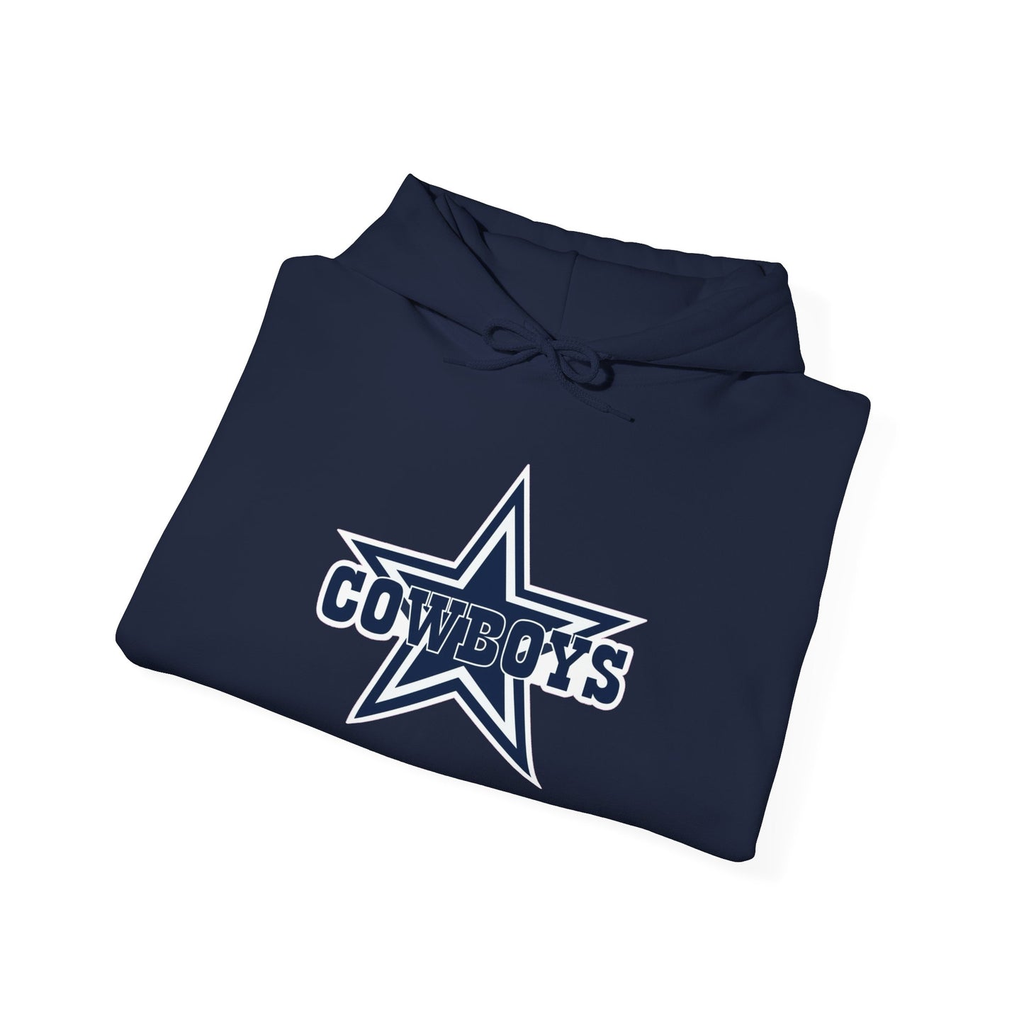 Dallas Cowboys Hoodie — Team Logo Fan Sweatshirt (Navy - Blank Back)