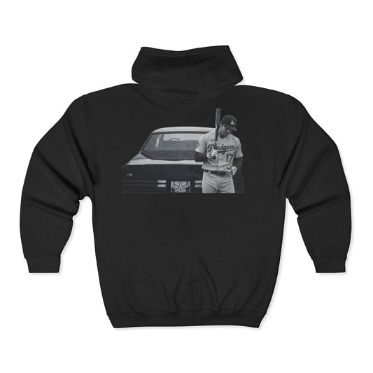 Baseball Hoodie — Ohtani "Not Like Us" Full-Zip Jacket (Player Photo & Back Number)
