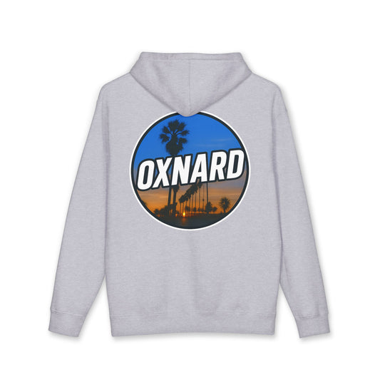 Oxnard Sunset Hoodie — Heavyweight Sports Grey Fleece