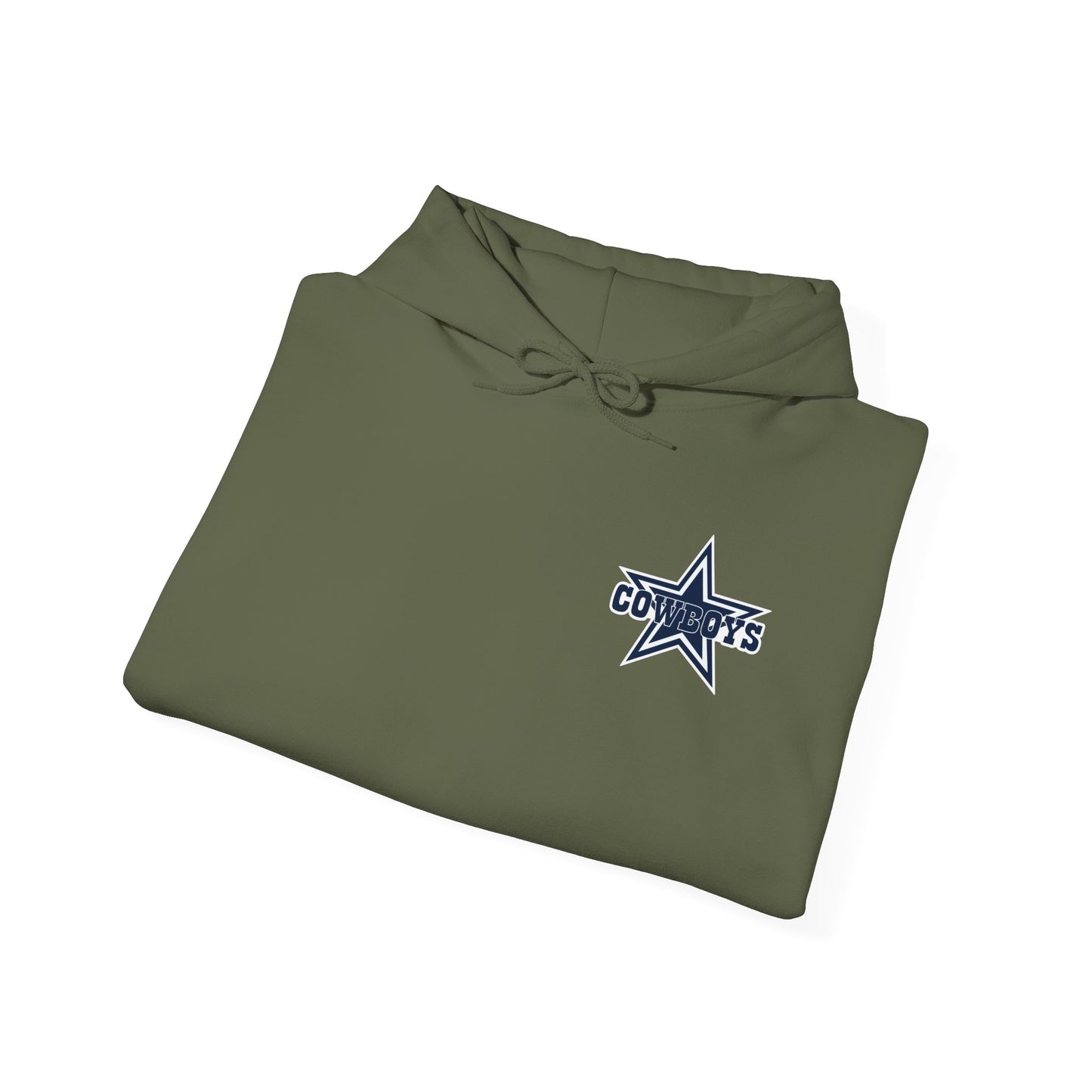 Dallas Cowboys Hoodie — Team Logo Fan Sweatshirt (Military Green)