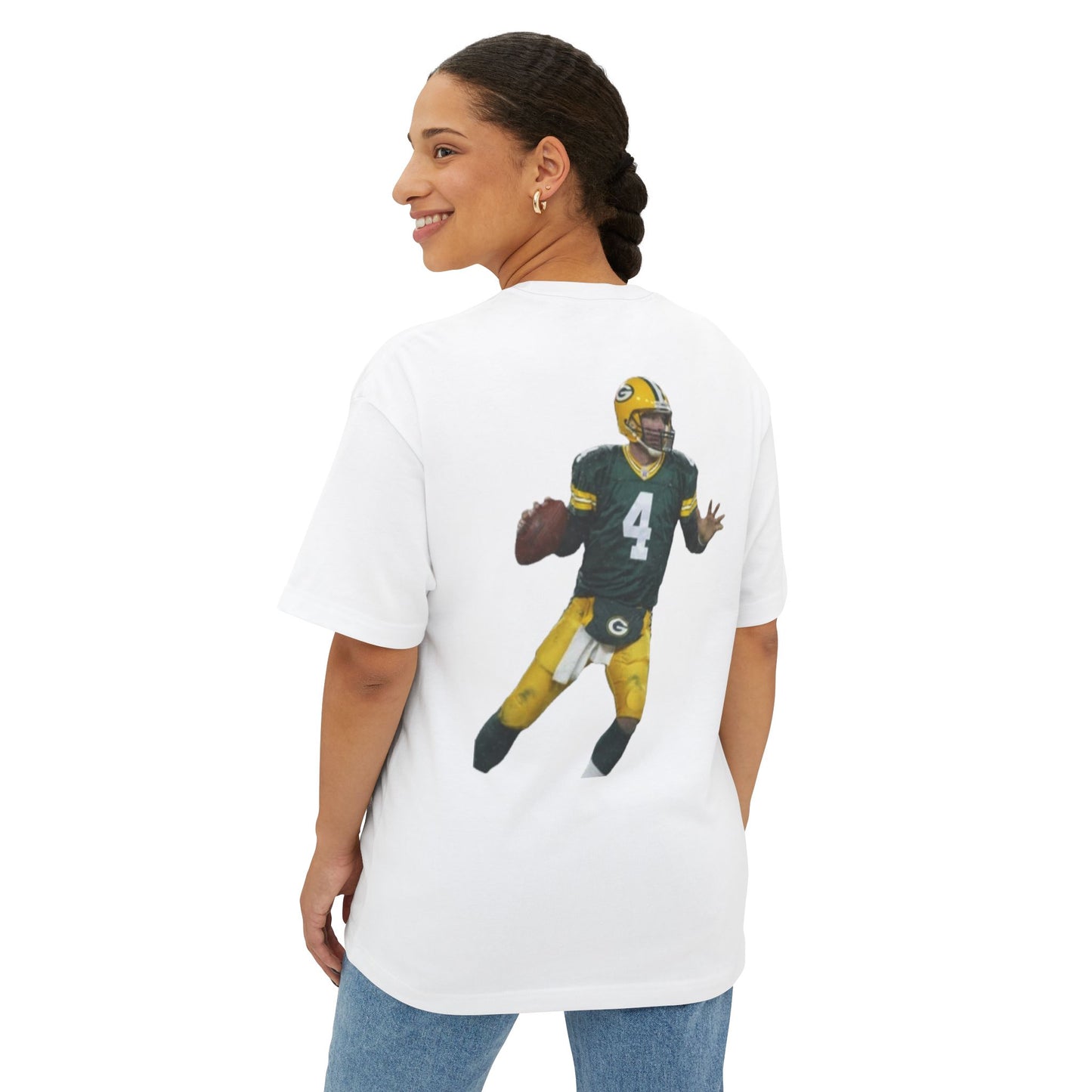 Favre Packers T-Shirt — White Football Fan Tee