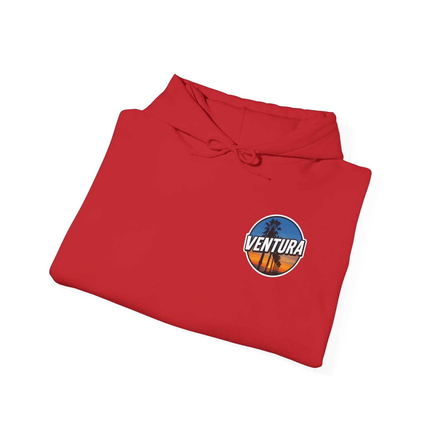 Ventura Surfer's Point Sunset Hoodie — Red Ventura Sweatshirt