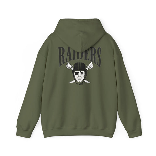 Las Vegas Raiders "One Nation" Hoodie — Team Logo Fan Sweatshirt (Military Green)