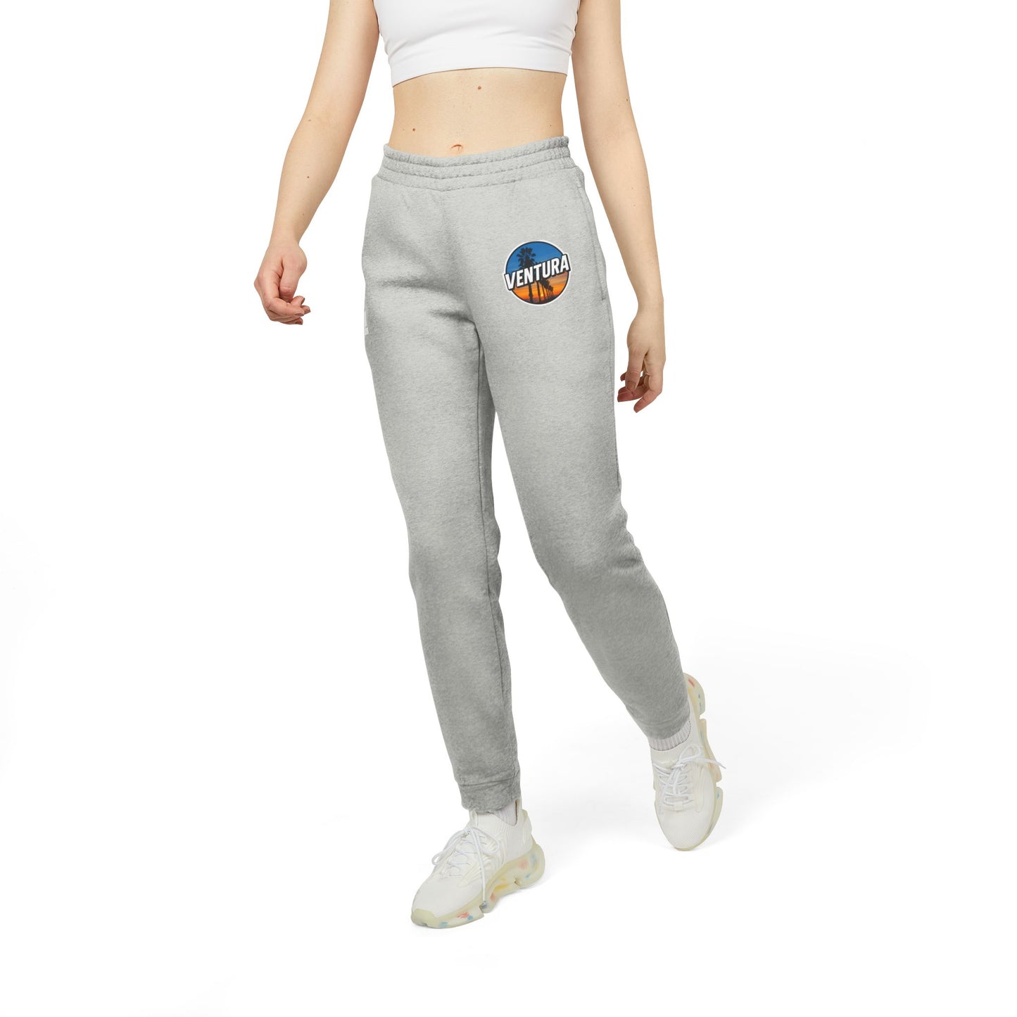 Ventura Surfer's Point Graphic Joggers — Grey Fleece Sweatpants