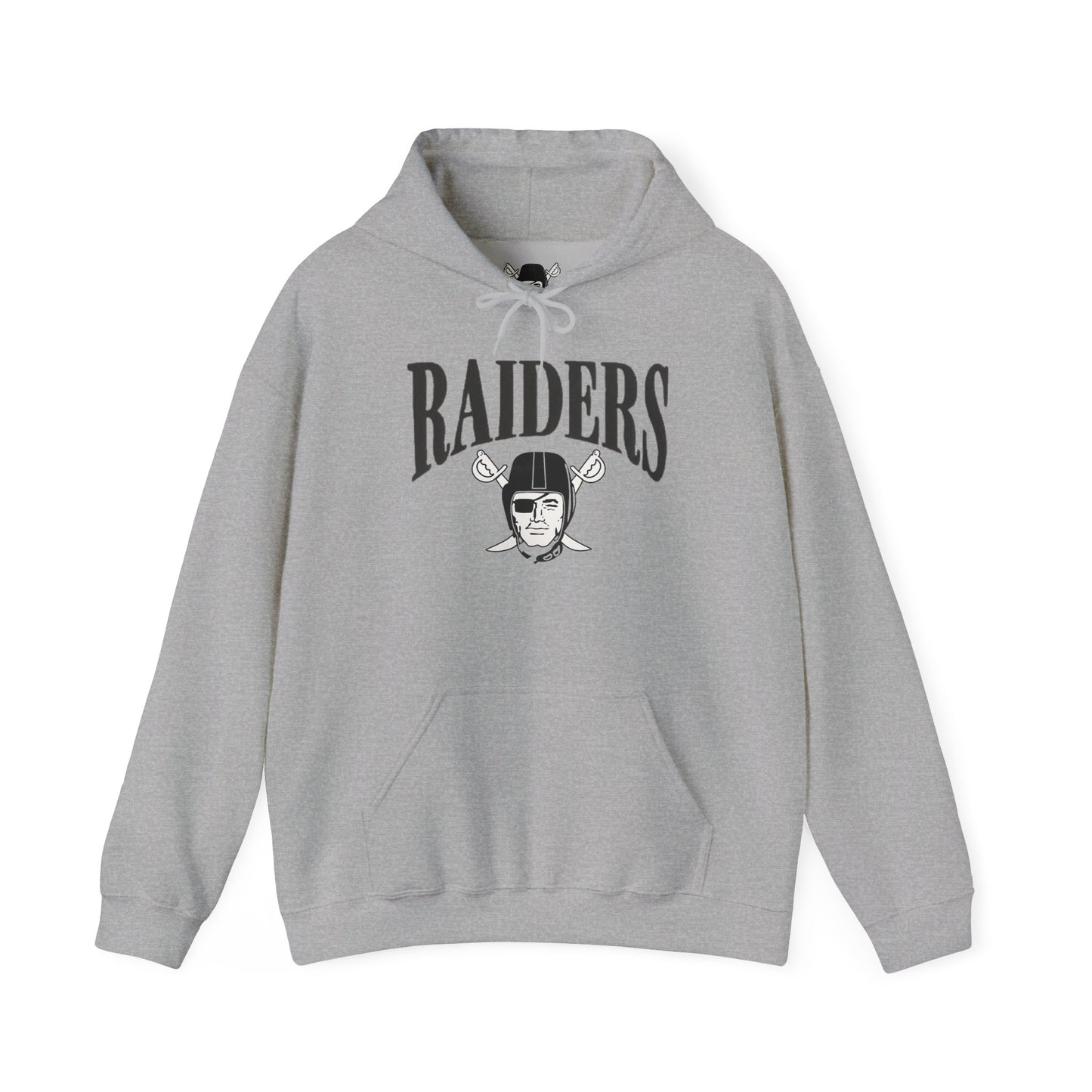 Las Vegas Raiders Tribal Logo Hoodie — Team Logo Fan Sweatshirt (Sport Grey)