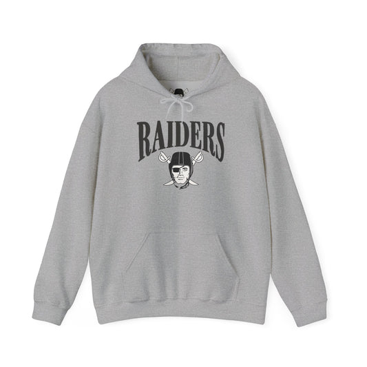 Las Vegas Raiders Tribal Logo Hoodie — Team Logo Fan Sweatshirt (Sport Grey)