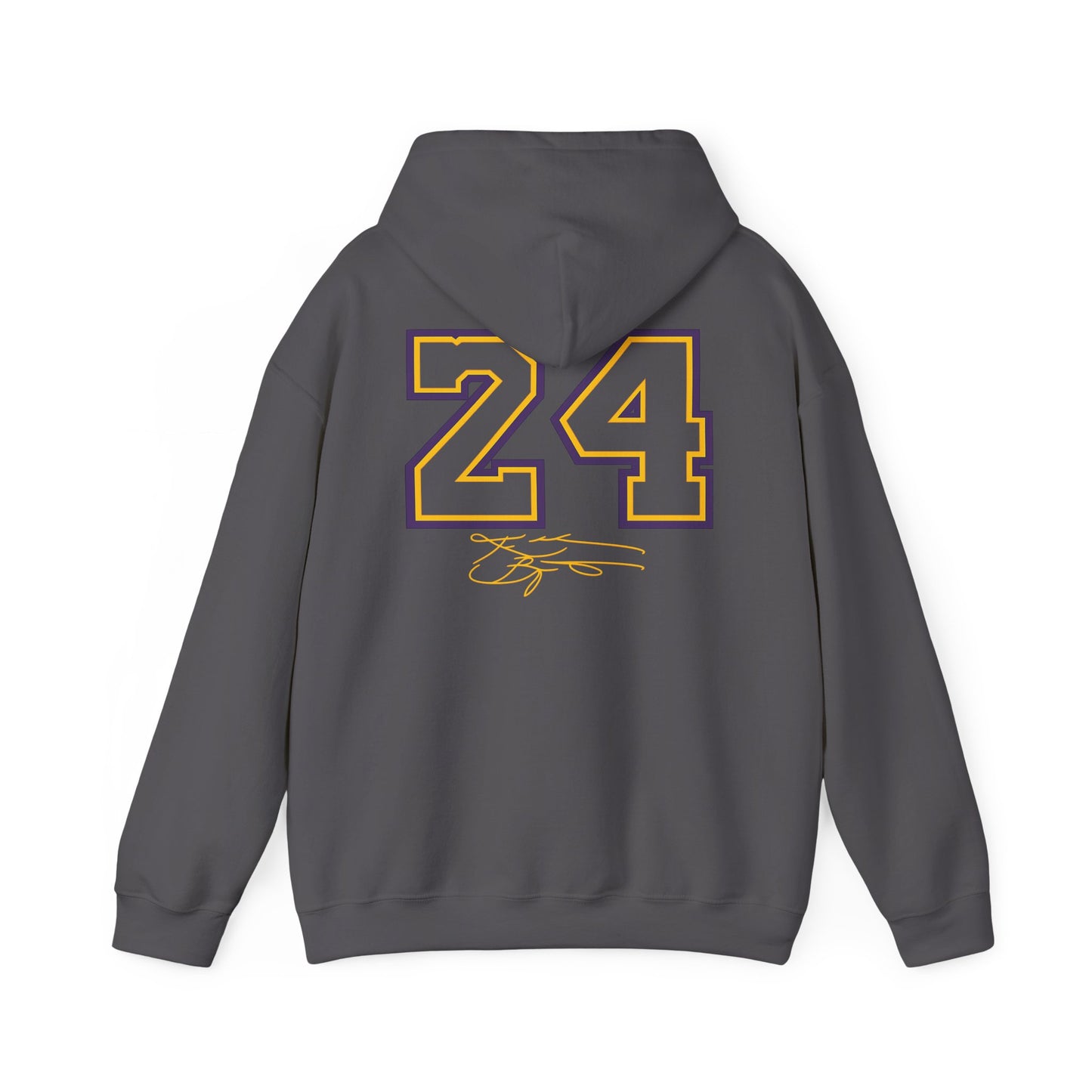 24 Mamba 'The GOAT' Midweight Hoodie — Basketball Fan Sweatshirt (Charcoal)