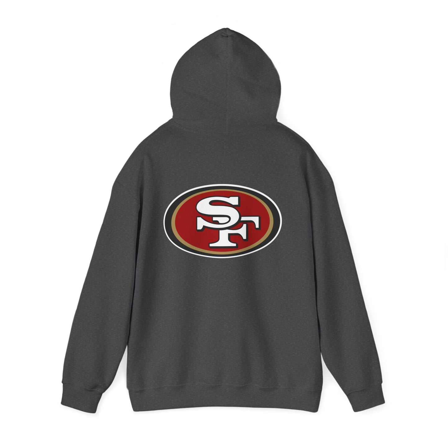 San Francisco 49ers Logo Hoodie — Team Sweatshirt for Fans (Dark Heather)