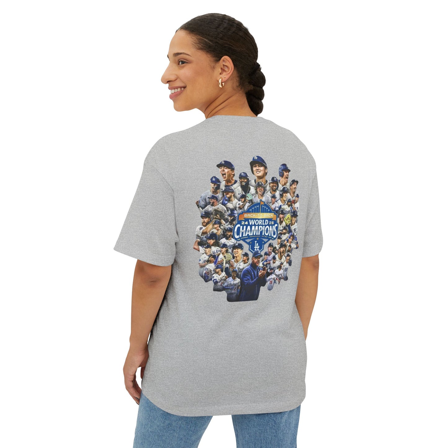 2024-2025 Dodgers Back-to-Back World Series Champions (Sports Grey)