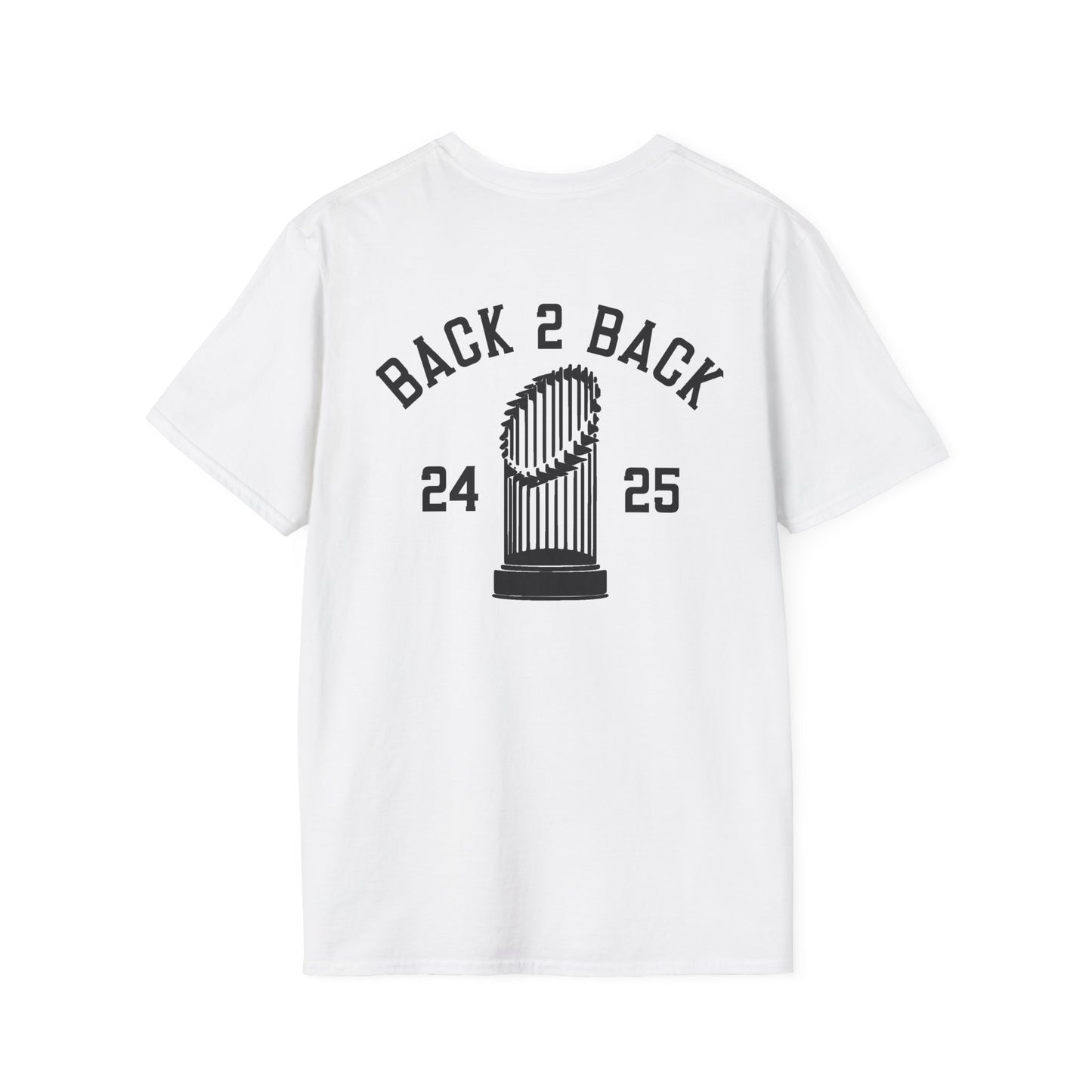 2024-2025 Dodgers Back-to-Back World Series Champions Trophy Softstyle Lightweight T-Shirt