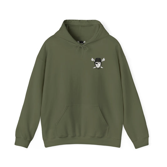 Las Vegas Raiders "One Nation" Hoodie — Team Logo Fan Sweatshirt (Military Green)