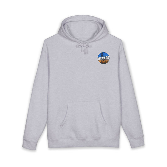 Oxnard Sunset Hoodie — Heavyweight Sports Grey Fleece