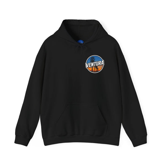 Ventura Surfer's Point Sunset Hoodie — Black Ventura Sweatshirt