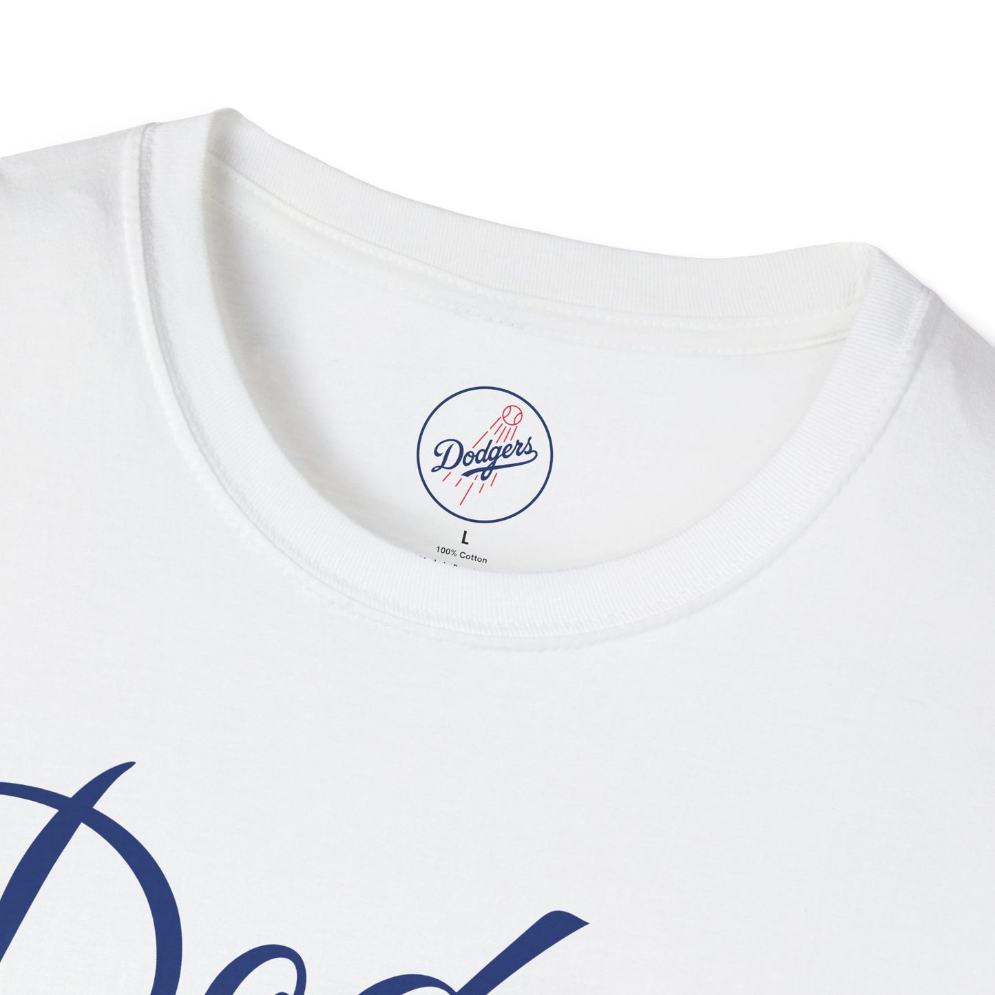 Dodgers Round Logo Back T-Shirt — White