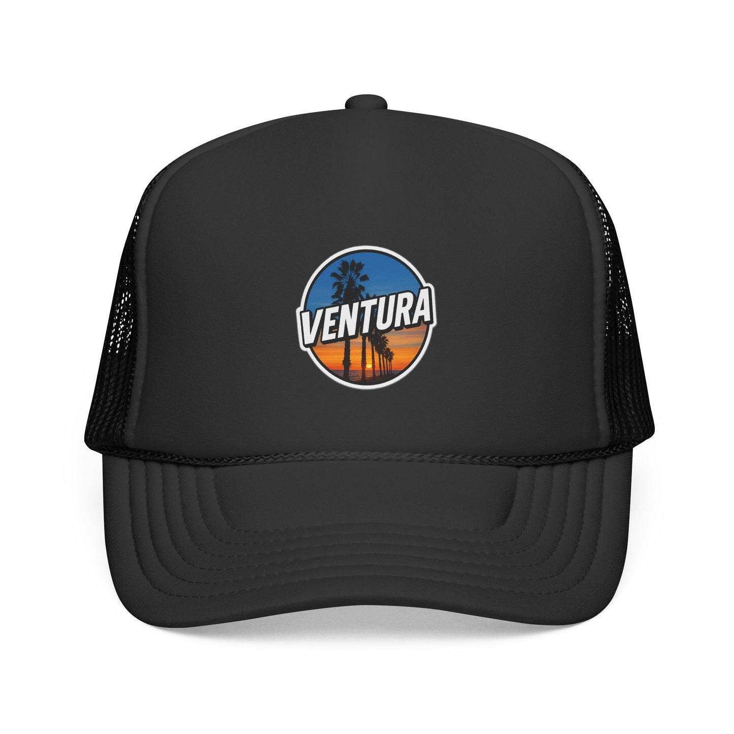 Ventura Surfer's Point Sunset Trucker Cap (Black)