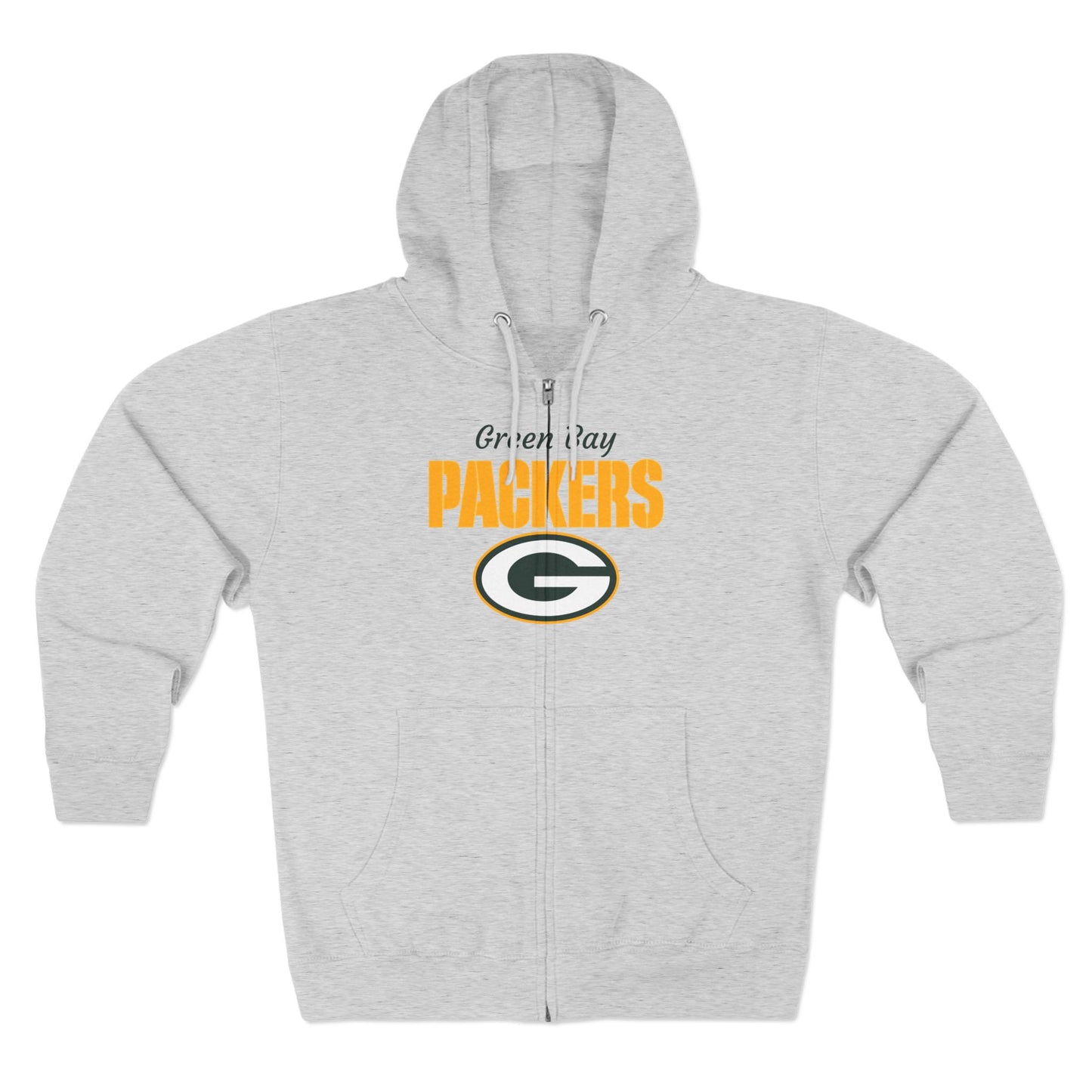 Packers Full‑Zip Sports Grey Hoodie