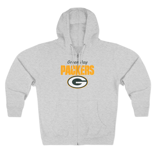 Packers Full‑Zip Sports Grey Hoodie