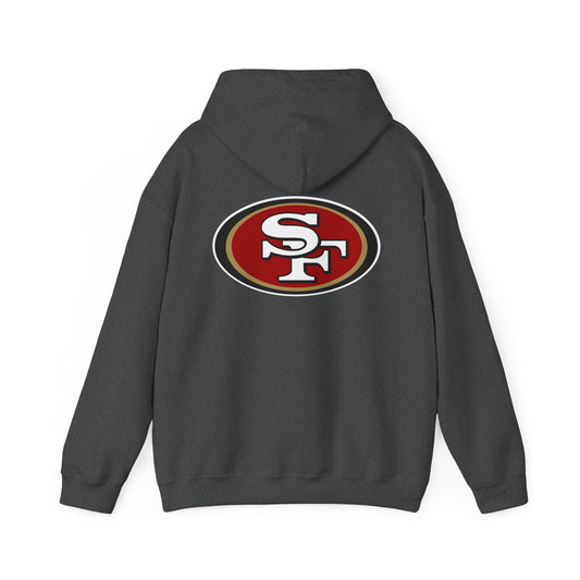 San Francisco 49ers Logo Hoodie — Team Sweatshirt for Fans (Dark Heather)