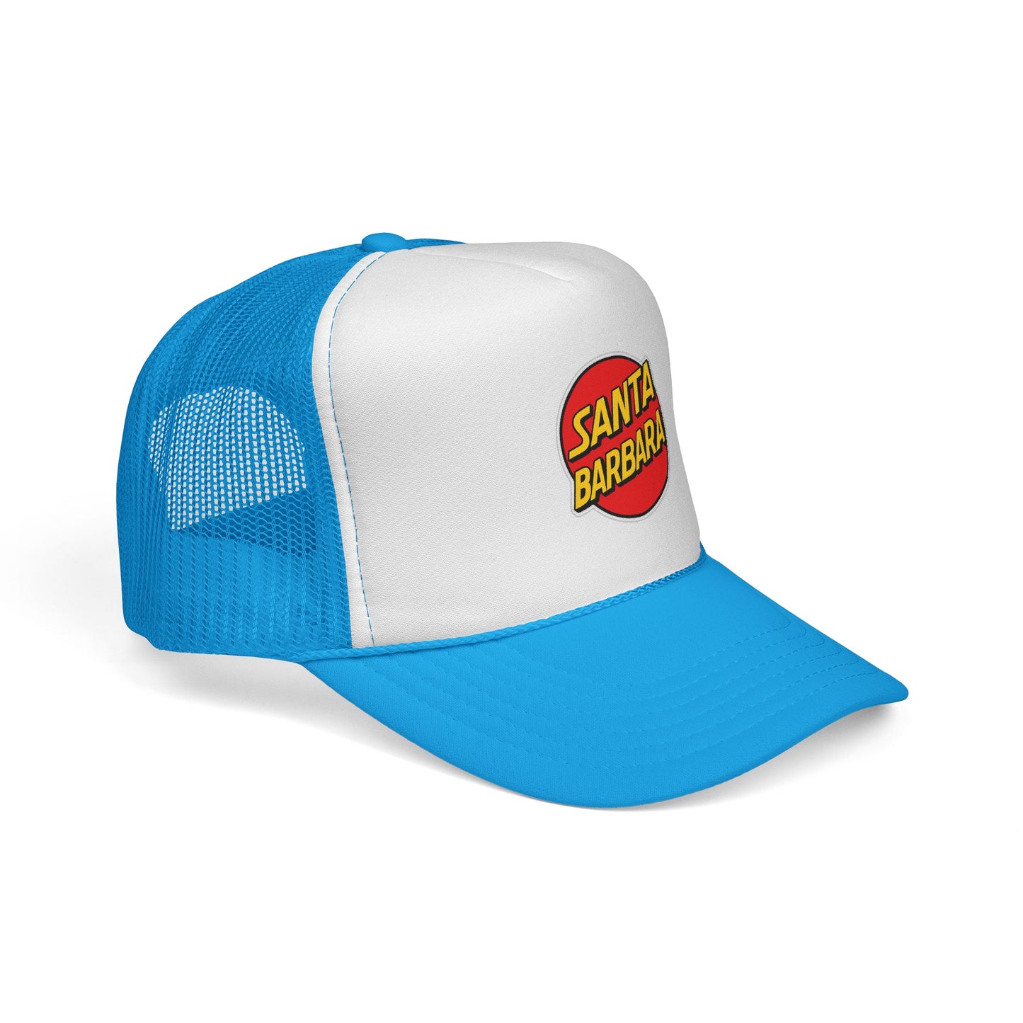 Santa Barbara Red Logo Trucker Cap (Light Blue)