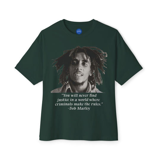 "No Justice" Graphic Tee — Social Justice Statement Shirt (Forest Green)
