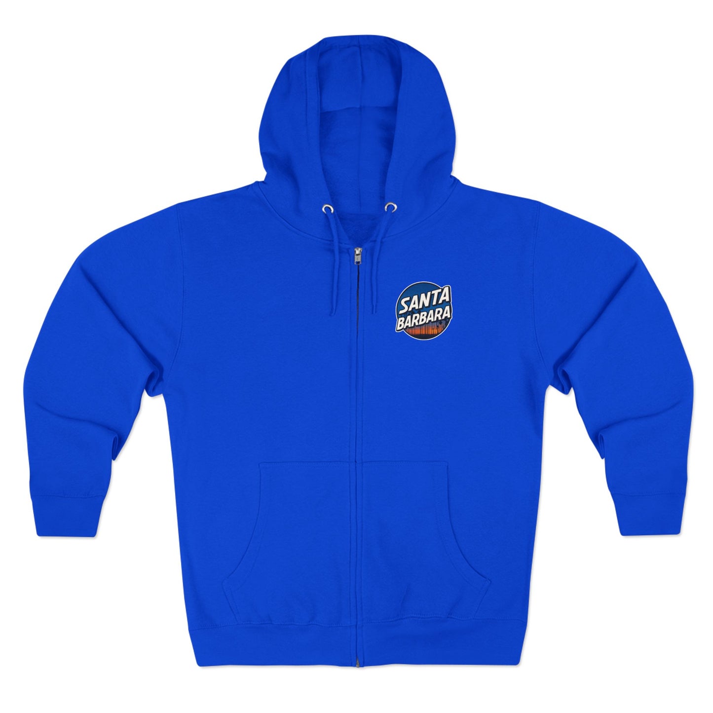 Santa Barbara Cabrillo Blvd Royal Blue Zip Hoodie