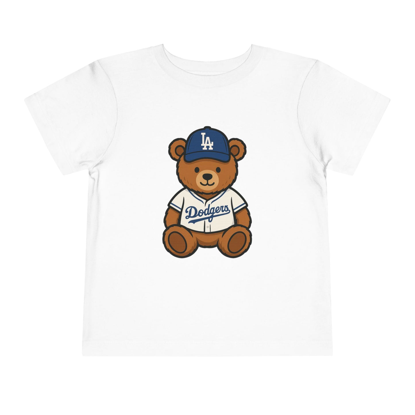 Los Angeles Dodgers Teddy Bear Toddler Tee — Kids MLB Team Shirt