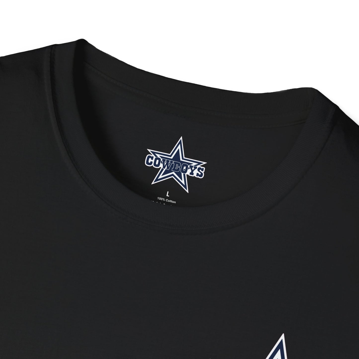 Dallas Cowboys Black T-Shirt — Official Team Logo Fan Tee