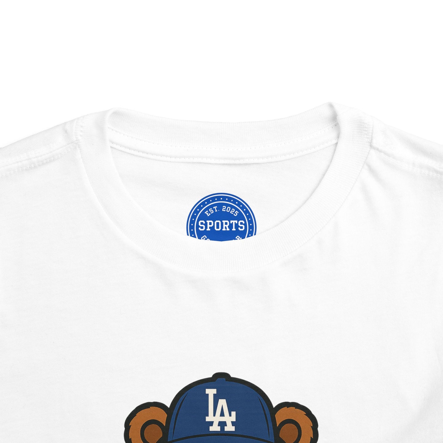 Los Angeles Dodgers Teddy Bear Toddler Tee — Kids MLB Team Shirt